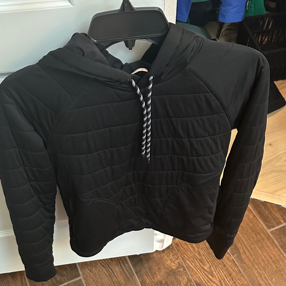 lululemon athletica Black Quilted Hooded Pullover